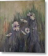 Sweet Grass And Daisies Metal Print