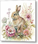 Sweet Little Bunny Metal Print