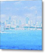 Sydney Harbour Sailing Metal Print