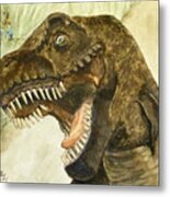 T-rex..... Run Metal Print