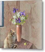 Tabby In Sunny Room Metal Print