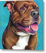 Tallulah The Staffordshire Bull Terrier Dog Metal Print