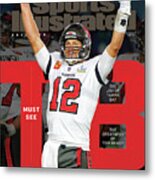 Tampa Bay Bucs Tom Brady Super Bowl Lv Commemorative Issue Cover Metal Print