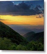 Taylors Mountain Golden Hour - Blue Ridge Parkway Metal Print