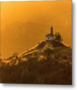 Temple In A Holy Mountain Metal Print