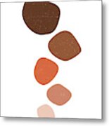 Terracotta Abstract 35 - Modern, Contemporary Art - Abstract Organic Shapes - Brown, Burnt Sienna Metal Print