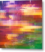 Test Screen Abstract Glitch Texture Metal Print