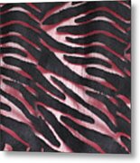 Textile Abstract Zebra Metal Print