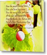 Thanksgiving Day Poem Metal Print