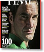 The 100 Most Influential People - Roger Federer Metal Print