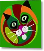 The Abstract Cat Metal Print
