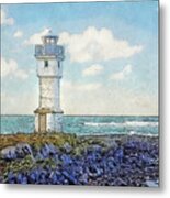 The Akranes Ligthhouse, Iceland Metal Print