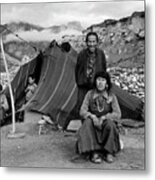 The Amchi Lama And His Family - Dolpo Nepal Metal Print