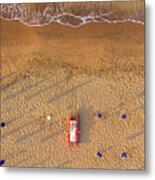 The Beach From The Top Metal Print