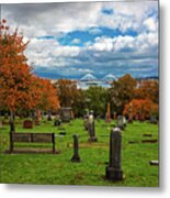 The Bench In The Fraser Cemetery Metal Print