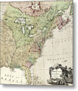 The British Colonies In North America Antique Map Metal Print