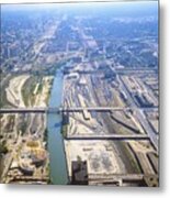 The Chicago Rail Freight Yards In 1984 Metal Print