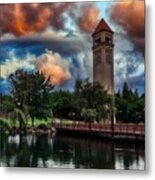 The Clock Tower  - Spokane, Washington Metal Print