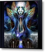 The Eternal Majesty Of Thera Fractal Art Fantasy Portrait Composition By Xzendor7 Metal Print