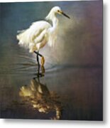 The Ethereal Egret Metal Print