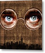 The Eyes Of Dr. Tj Eckleburg - The Great Gatsby - F.scott Fitzgerald - Brown 05 Metal Print