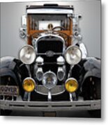 The Face Of An Oldsmobile Woody Wagon Metal Print