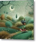 The Fairy And The Fox Metal Print