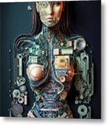 The Future Of Ai 02 Robot Woman Metal Print