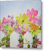 The Garden Fence Metal Print