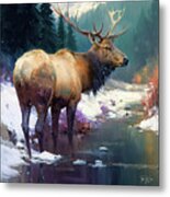 The Great Elk Metal Print