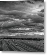 The Harvest Gathered Monochrome Metal Print