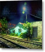 The House Along The Railroad Metal Print