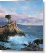 The Lone Cypress At Cypress Point Metal Print