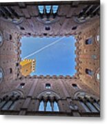 The Mangia Tower (torre Del Mangia), Siena, Tuscany, Italy Metal Print