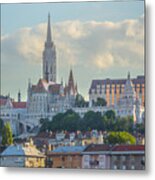 The Matthias Church And The Fishermen's Bastion In Budapest, Hungary Metal Print
