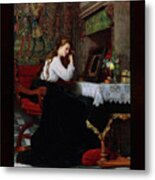 The Mirror By Pierre-charles Comte Remastered Xzendor7 Fine Art Classical Reproductions Metal Print