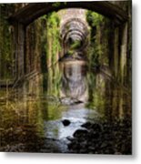 The Mysterious Canal Under An Abandoned Factory Metal Print