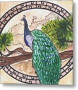 The New Age Peacock Metal Print
