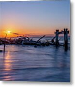The Old Cattle Jetty, Point Nepean Metal Print