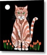 The Old Ginger Tabby Cat Metal Print