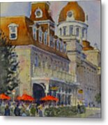 The Prince George With Red Umbrellas Metal Print