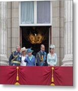 The Queen Waves At The Crowds Metal Print
