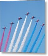 The Red Arrows Arrival Metal Print