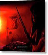The Red Dragon Slaughter In Darkness Metal Print