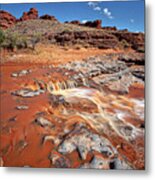 The Red Flow Metal Print