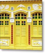 The Singapore Shophouse 42 Metal Print