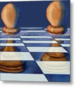 The Sunken Chess Metal Print