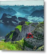The Top Of The World In The Swiss Alps, Deep Colors Version Metal Print
