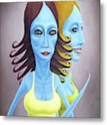 The Twins - Wilma And Willow Metal Print