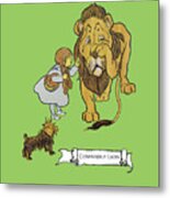 The Wizard Of Oz Dorothy And The Cowardly Lion Metal Print